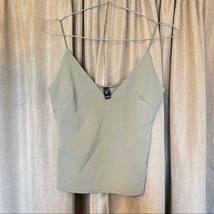 Sage Green Stretchy Top with Elastic Straps